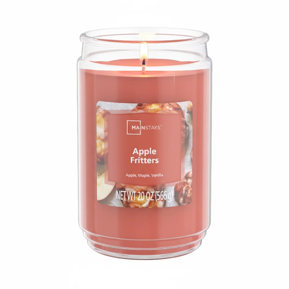 Home Fragrance Jar - เทียนหอมกลิ่นแอปเปิ้ลฟริทเตอร์สในขวดแก้ว ไส้เทียนเดี่ยว กลิ่นหอมสำหรับบ้าน 20 ออนซ์