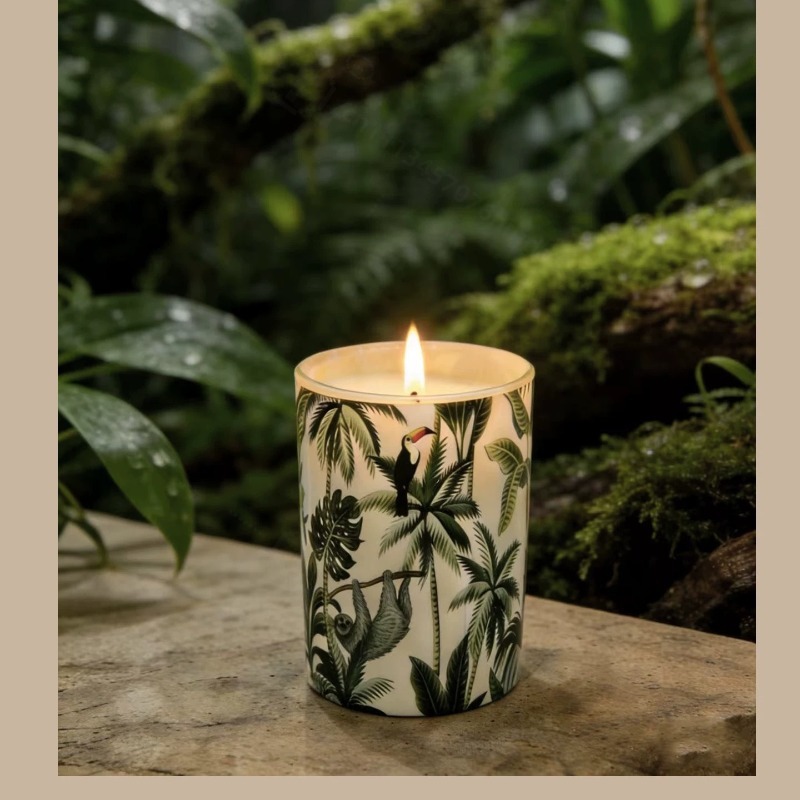 Home Fragrance Jar - เทียนหอมกลิ่นถั่วเหลืองในขวดแก้ว ไร้ควัน กลิ่นหอมสำหรับบ้าน กลิ่นหอมหรูหรา กล่องเทียนมินิมอล ของขวัญวันเกิด