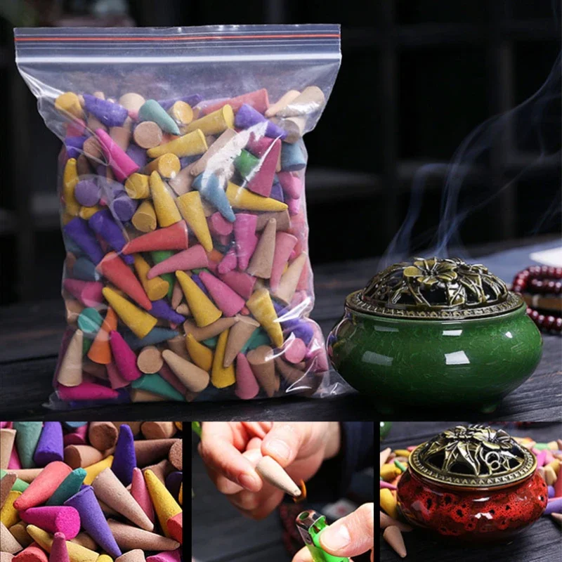 Home Fragrance Luxury - 60 ชิ้นธูปหอม Cones ความวิตกกังวลบรรเทากลิ่นหอมธูปหอมกลิ่นธรรมชาติ Cones สําหรับสมาธิผ่อนคลายไม้จันทน์