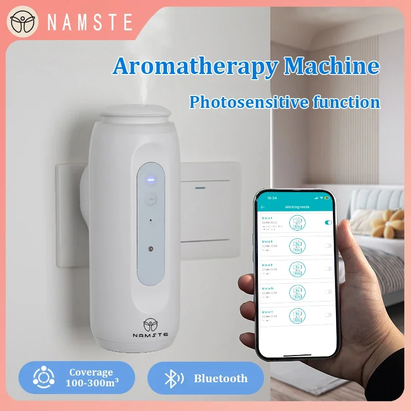Home Fragrance Vaporizer - NAMASTE แบบพกพาสมาร์ท Diffuser 300m3 ซ็อกเก็ตบลูทูธสไตล์ Auto