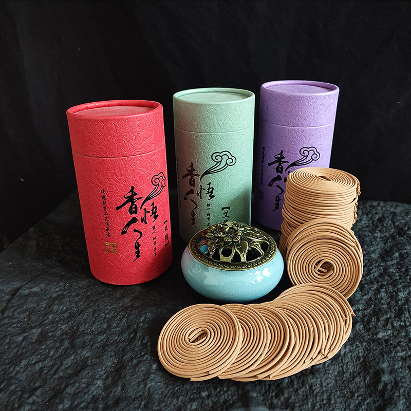 Home Fragrance Luxury - 120 แผ่น/กล่องไม้จันทน์ธรรมชาติ Lavender COIL ธูปน้ํามันหอมระเหยพระพุทธรูปโยคะธูปในร่ม Burning