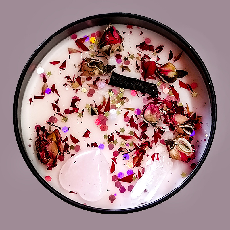 Home Fragrance Jar - เทียนหอมทำมือในกระป๋องเหล็กคริสตัล กลิ่นหอมติดทนนาน ของตกแต่งบ้าน ของขวัญ