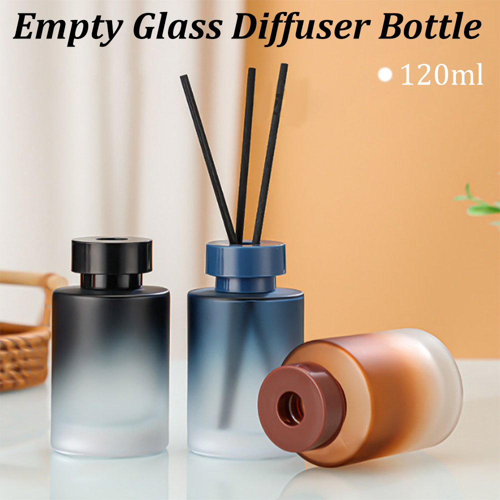 Home Fragrance Jar - ขวดแก้วเปล่าขนาด 120 มล. สำหรับน้ำหอมปรับอากาศแบบเติมได้ อุปกรณ์เสริมสำหรับน้ำหอม ขวดเปลี่ยนสำหรับน้ำหอมปรับอากาศ