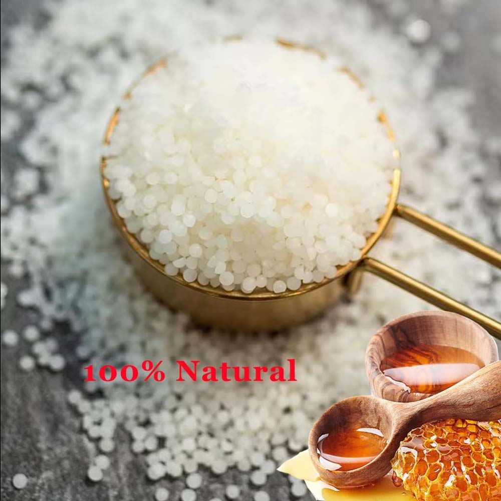Beeswax Taper Candle - 100g ขี้ผึ้งสีขาวเม็ดธรรมชาติเทียนหอม DIY Balms Wicks วัสดุทําหัตถกรรมวัสดุ