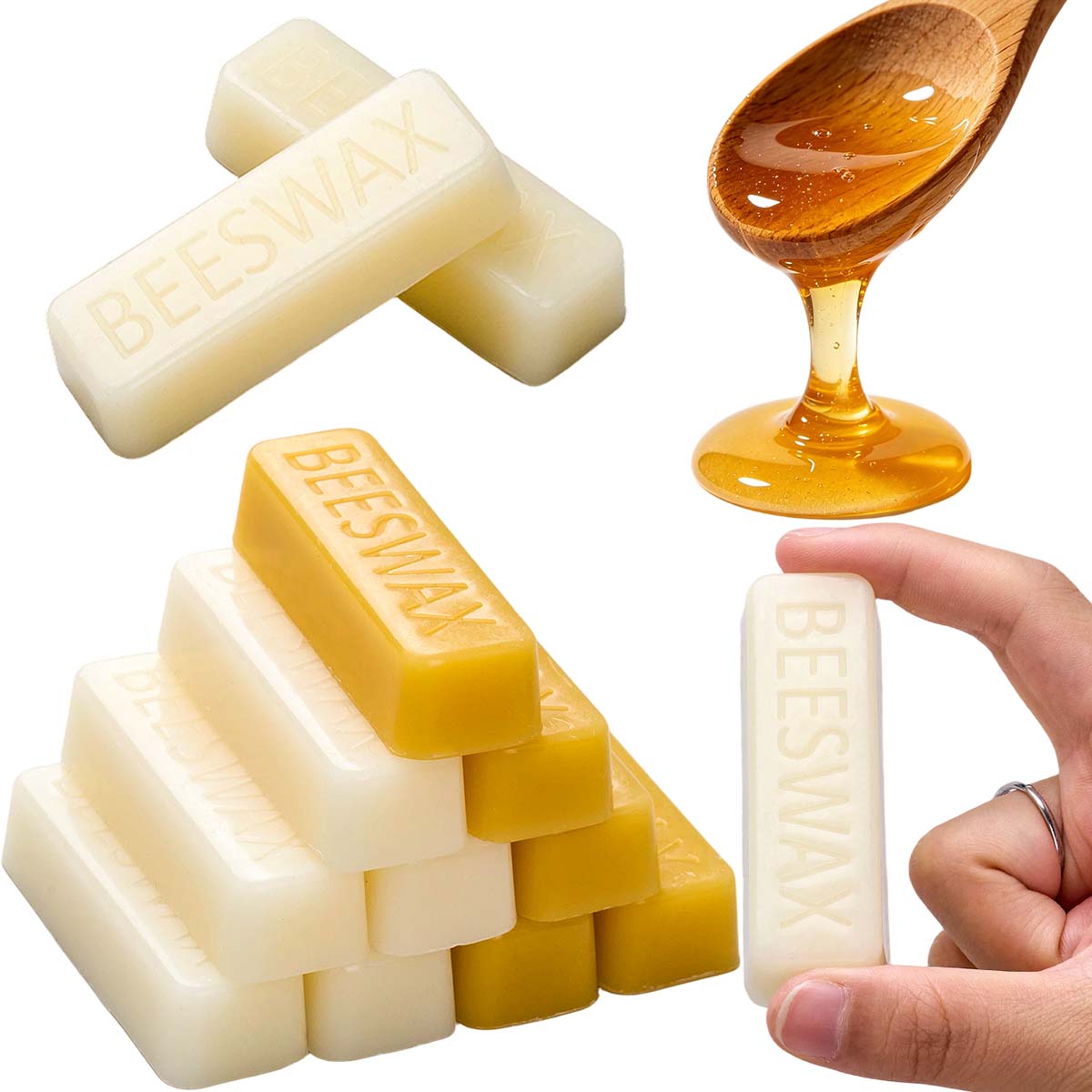 1 ชิ้น/5 ชิ้น บล็อกขี้ผึ้งสีเห - Beeswax Taper Candle บทวิจารณ์และราคา