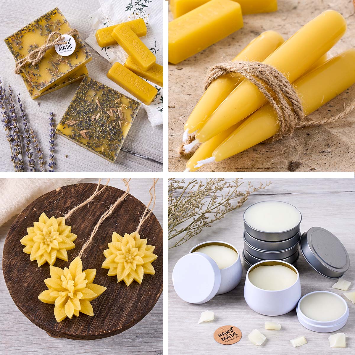 1 ชิ้น/5 ชิ้น บล็อกขี้ผึ้งสีเห - Beeswax Taper Candle บทวิจารณ์และราคา