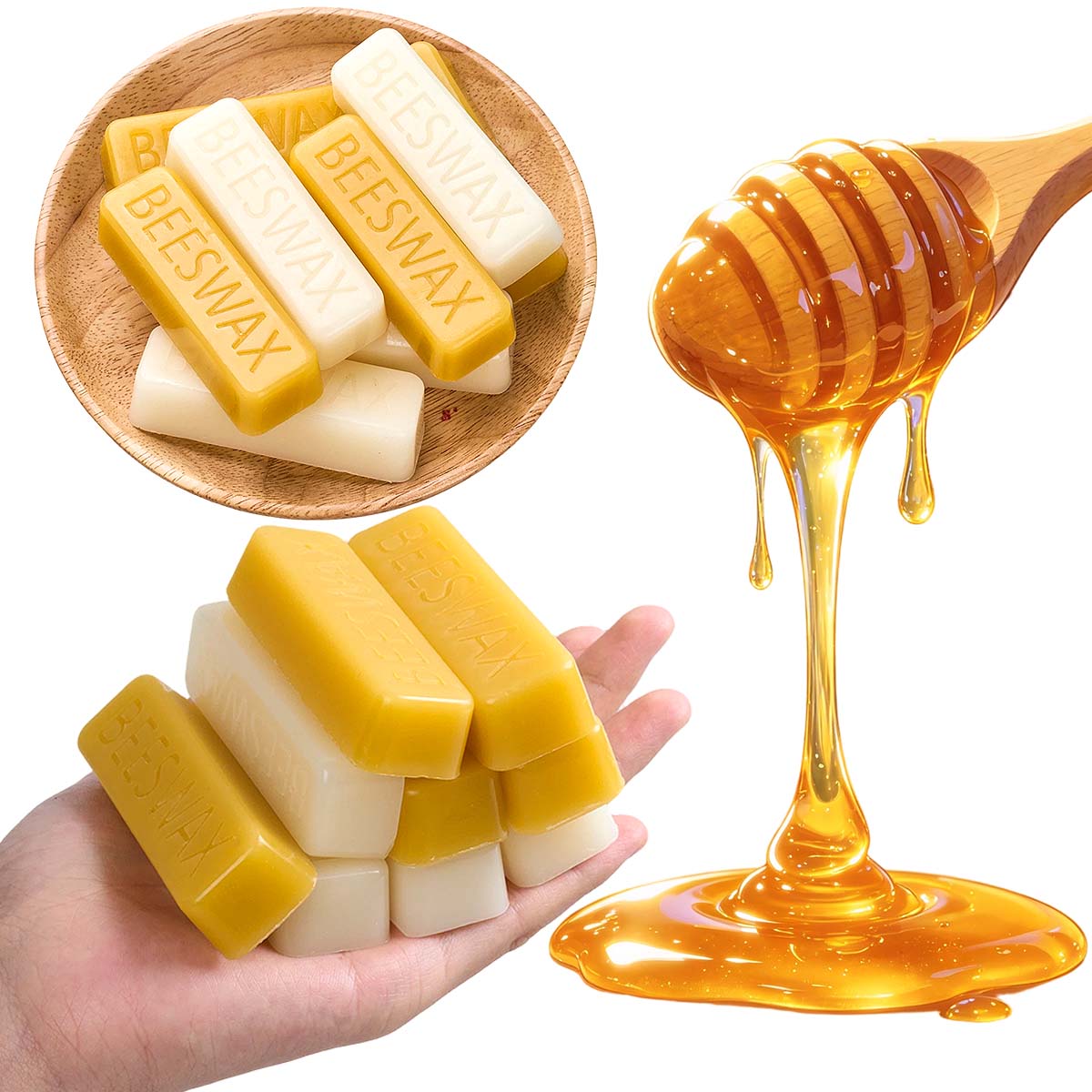1 ชิ้น/5 ชิ้น บล็อกขี้ผึ้งสีเห - Beeswax Taper Candle บทวิจารณ์และราคา