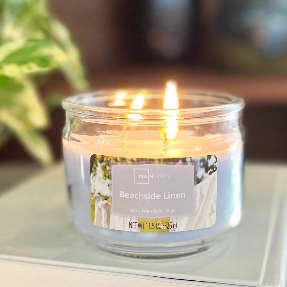 เทียนหอม 3 ไส้ในขวดแก้ว กลิ่นบ - Home Fragrance Fresh Linen บทวิจารณ์และราคา