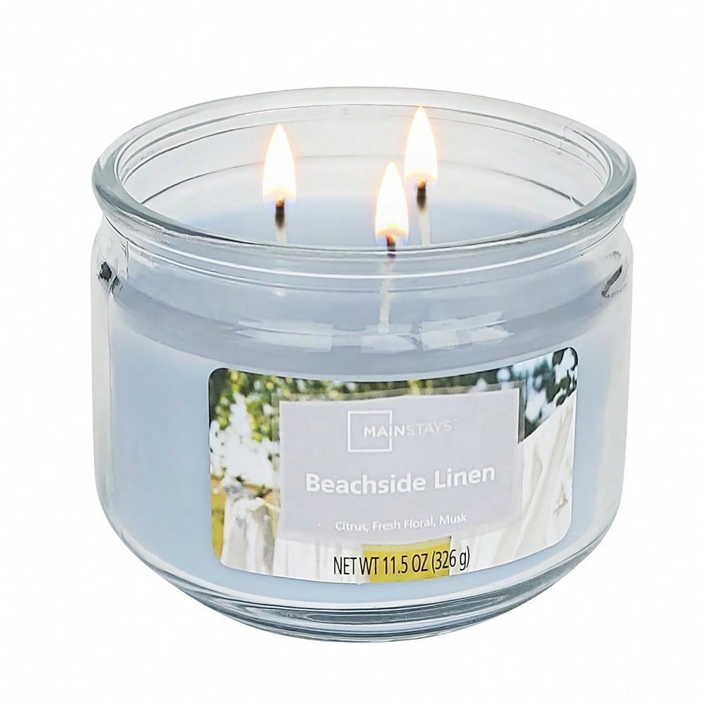 เทียนหอม 3 ไส้ในขวดแก้ว กลิ่นบ - Home Fragrance Fresh Linen บทวิจารณ์และราคา