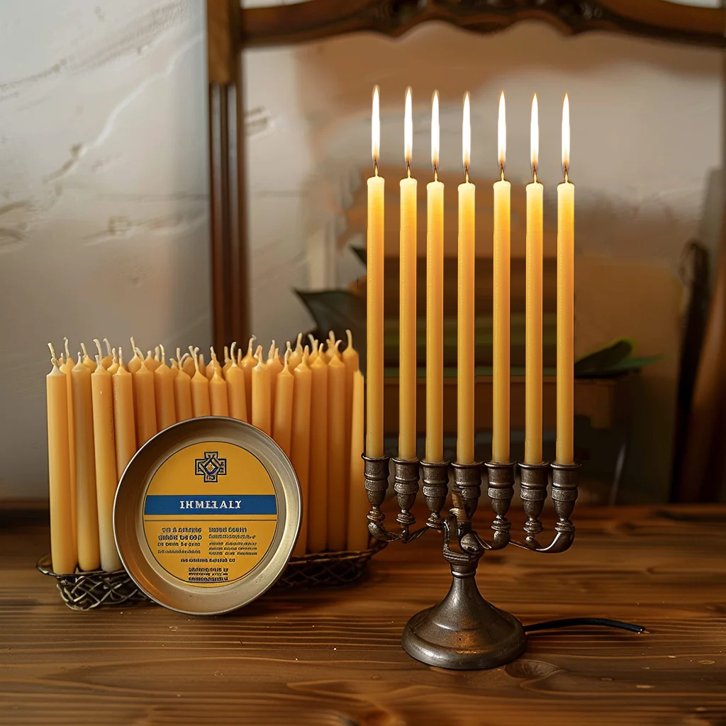 25 PCS/1 PACK Hanukkah เทียนขี - Beeswax Taper Candle บทวิจารณ์และราคา
