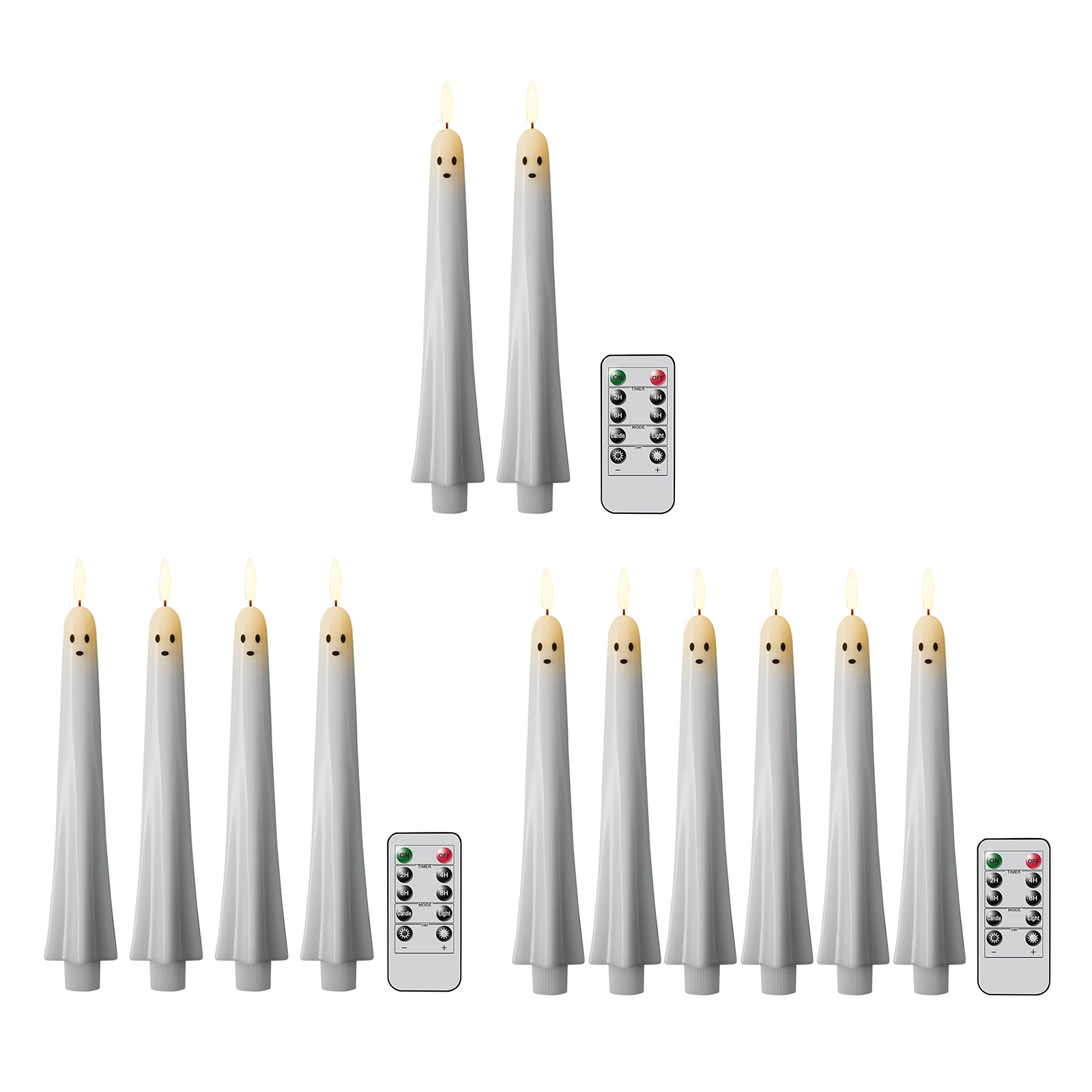 เทียนเทเปอร์รูปผี F5 แบบไร้เปล - Beeswax Taper Candle บทวิจารณ์และราคา