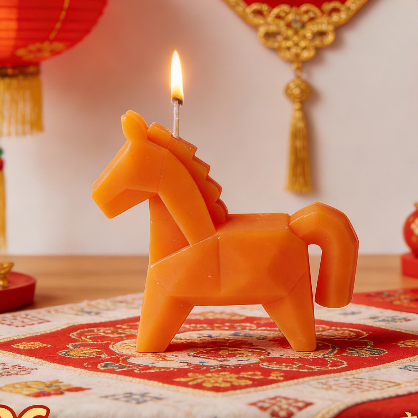 เทียนหอมรูปม้า ตกแต่งบ้านสไตล์ - Beeswax Taper Candle บทวิจารณ์และราคา