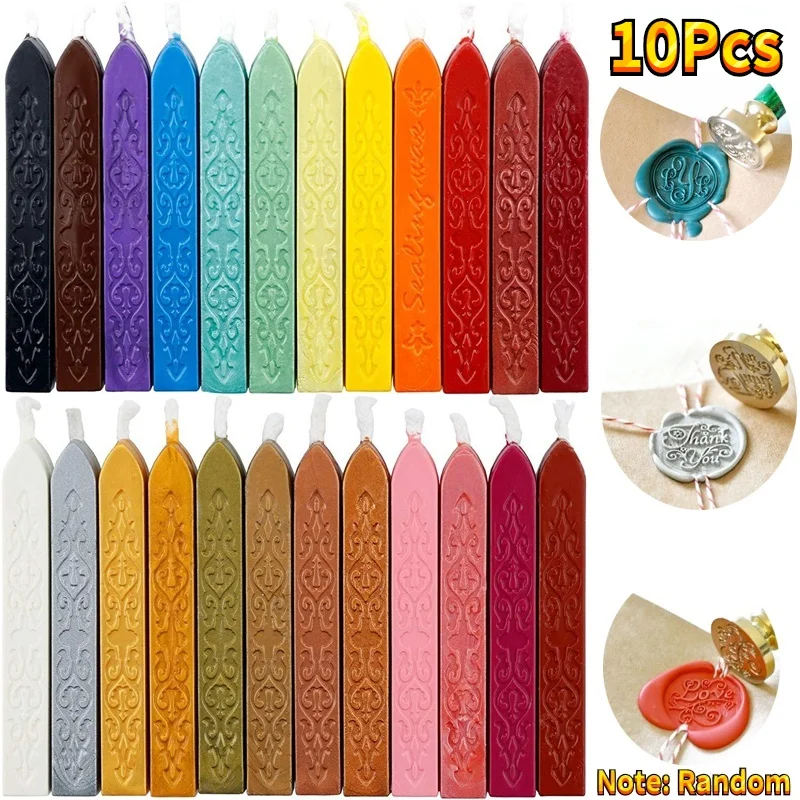 10Pcs Sealing Wax Sticks Color - Beeswax Taper Candle บทวิจารณ์และราคา