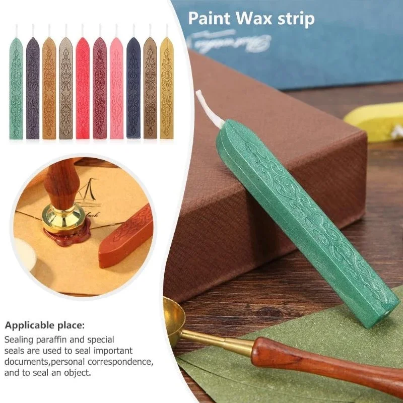 10Pcs Sealing Wax Sticks Color - Beeswax Taper Candle บทวิจารณ์และราคา