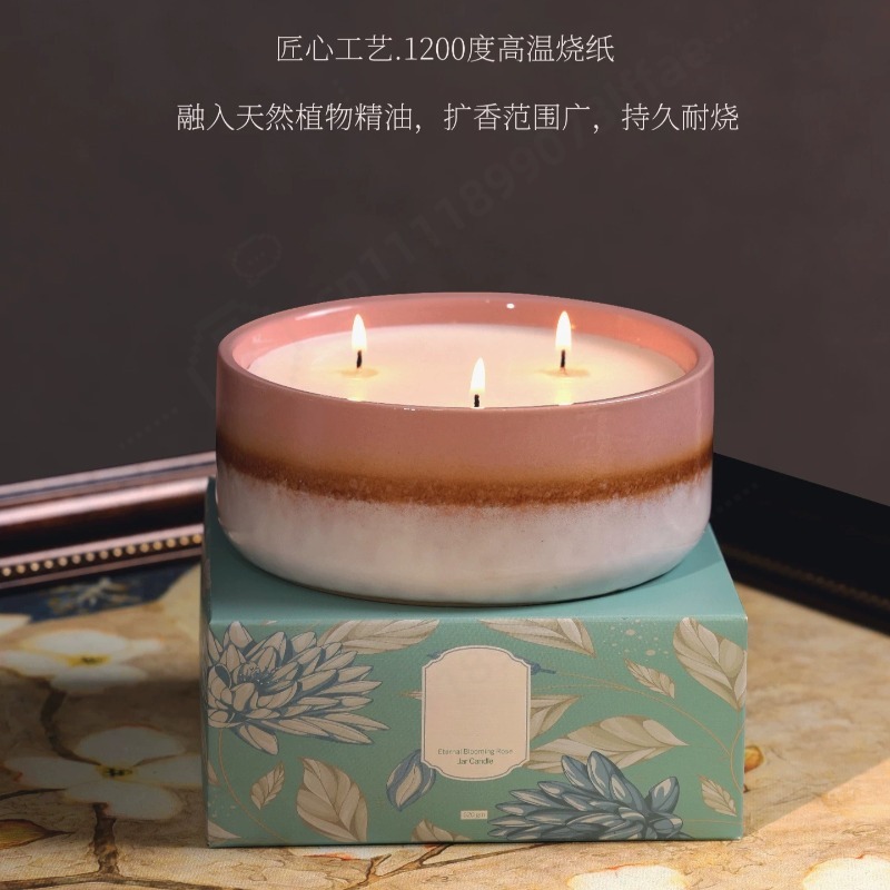 เทียนหอมในโถเซรามิกขนาดใหญ่ กล - Home Fragrance Jar บทวิจารณ์และราคา