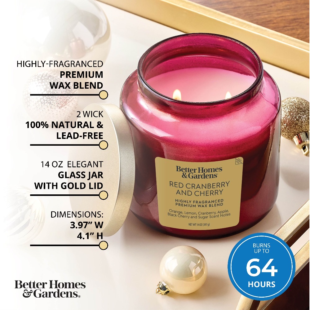 เทียนหอมในโถแก้วสีแดง ฝาสีทอง  - Home Fragrance Jar บทวิจารณ์และราคา