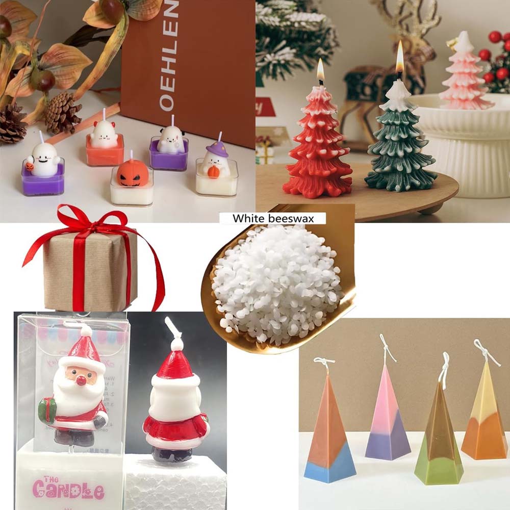 100g ขี้ผึ้งสีขาวเม็ดธรรมชาติเ - Beeswax Taper Candle บทวิจารณ์และราคา